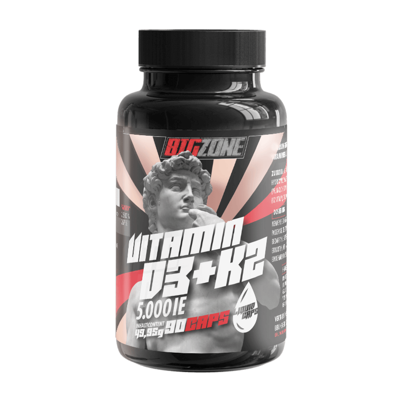Big Zone Vitamin D3 + K2 Liquid Caps (90 Kapseln)